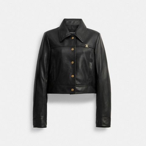 Женские куртки Coach Heritage C Snap Front Shrunken Jacket
