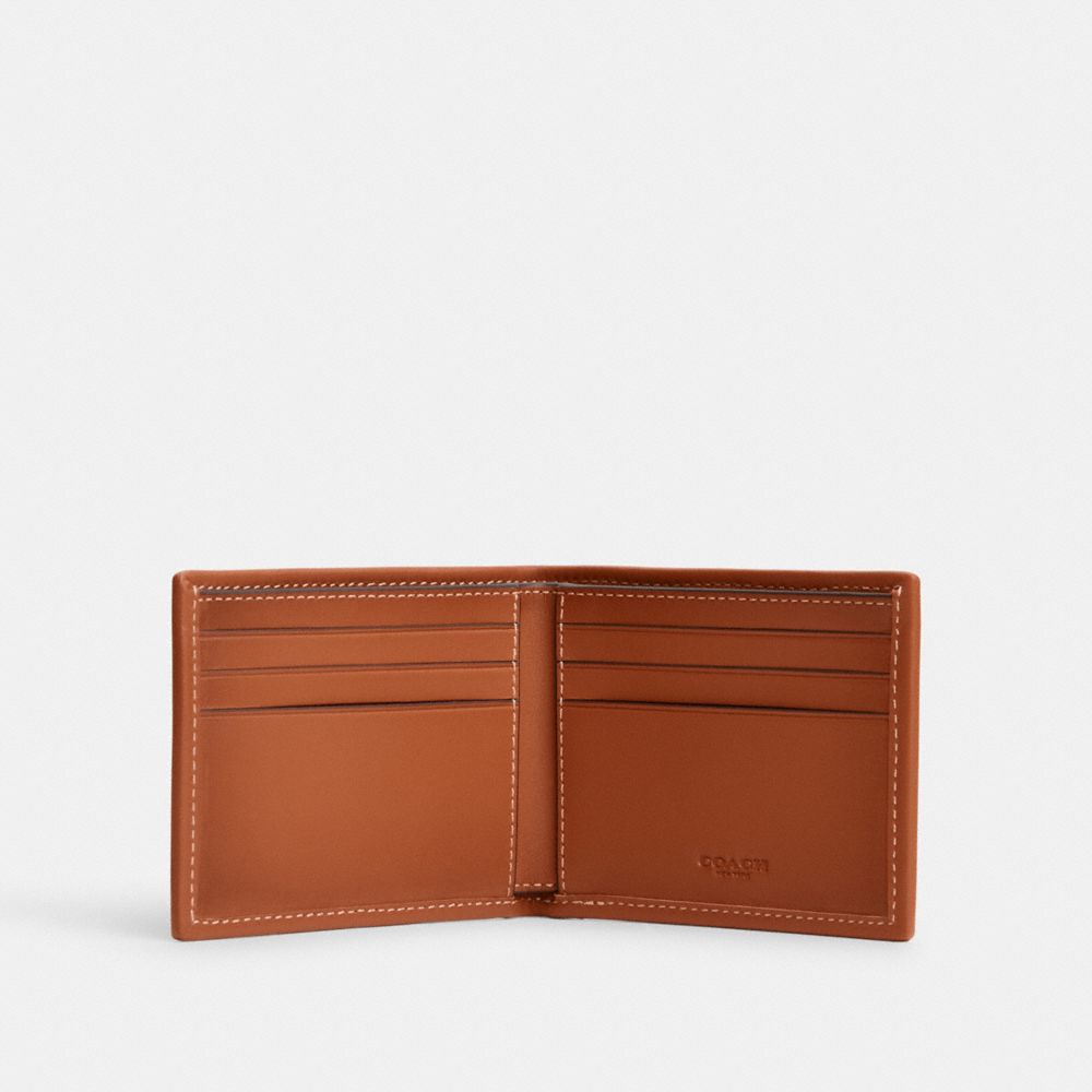 COACH®,Slim Billfold Wallet In Micro Signature Jacquard,,Inside View,Top View