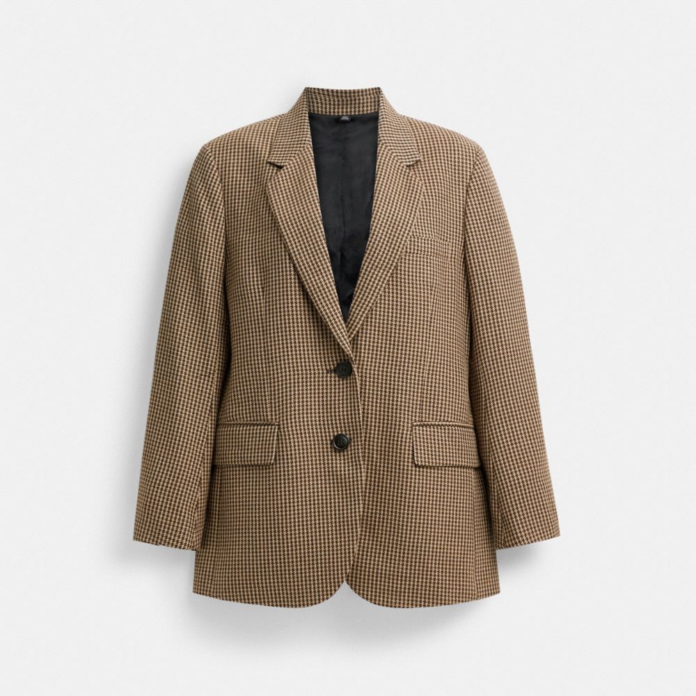 COACH®,Relaxed Blazer,,Front View