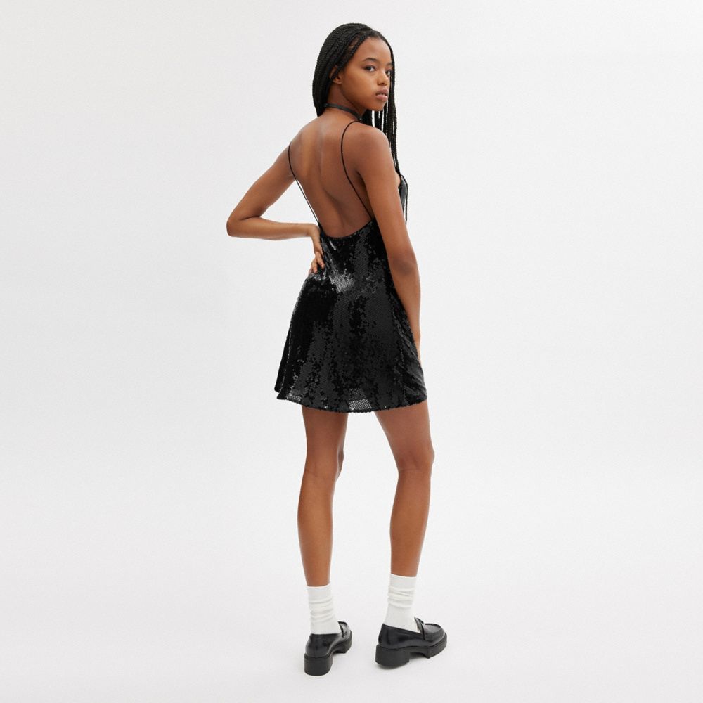 COACH®: Sequin Short Cami Dress