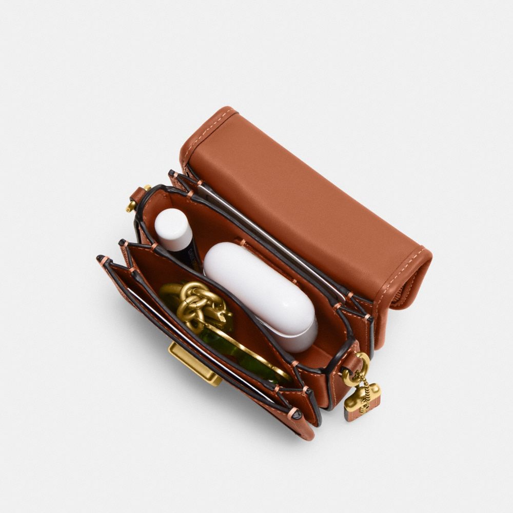 COACH®,Rogue Top Handle Bag 12 In Signature Textile Jacquard,,Inside View, Top View
