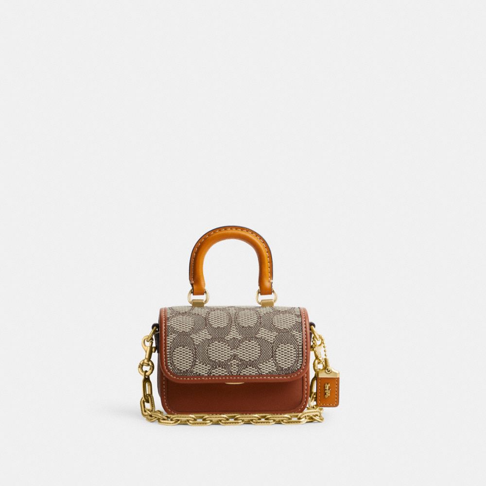 Coach Signature Textile Jacquard Micro Rogue - Cocoa Burnished Amb