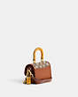 COACH®,ROGUE TOP HANDLE 12 IN SIGNATURE TEXTILE JACQUARD,Signature Jacquard,Brass/Cocoa Burnished Amb,Angle View