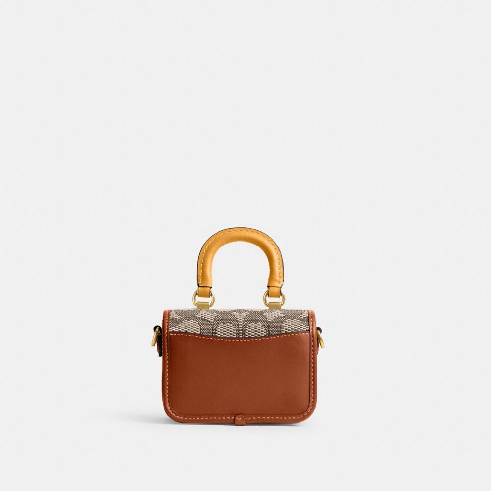 COACH®,Rogue Top Handle Bag 12 In Signature Textile Jacquard,,Back View