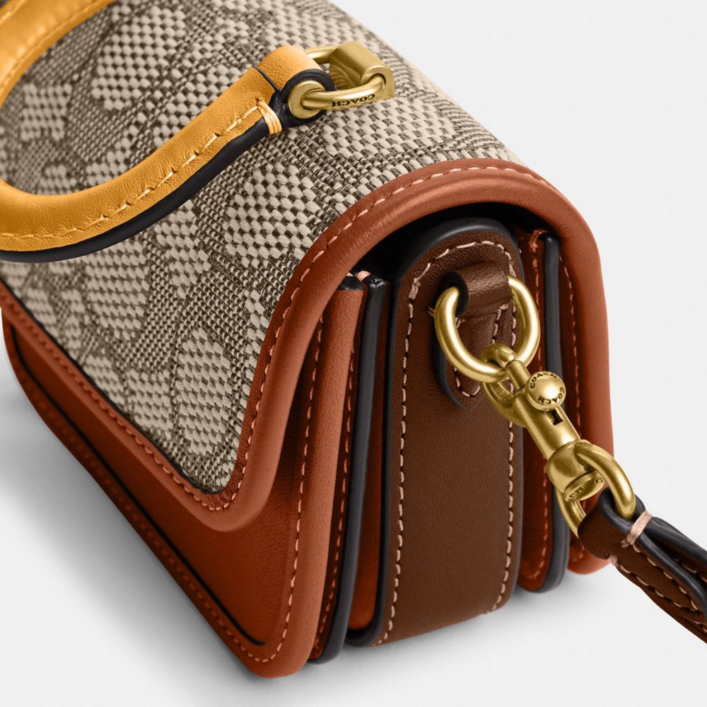 Coach Signature Textile Jacquard Micro Rogue - Cocoa Burnished Amb