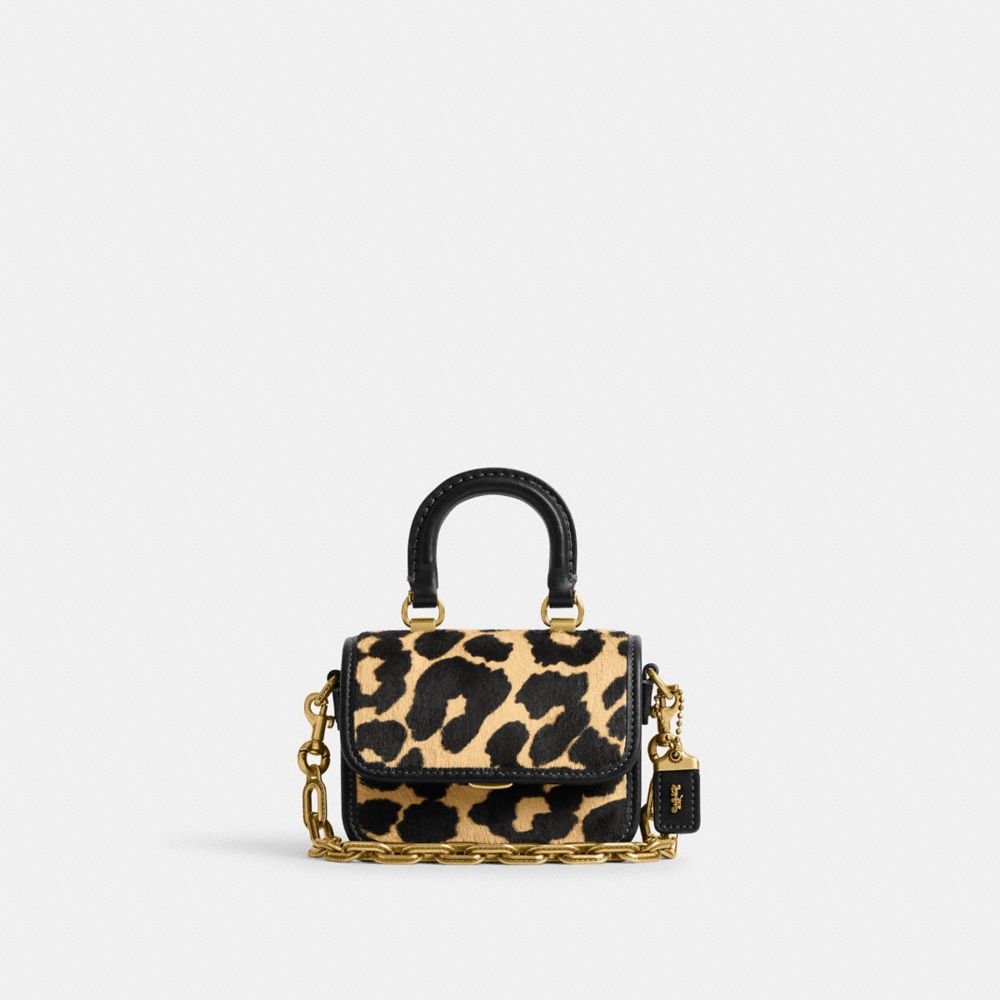 COACH®: Rogue Top Handle 12 In Haircalf With Leopard Print