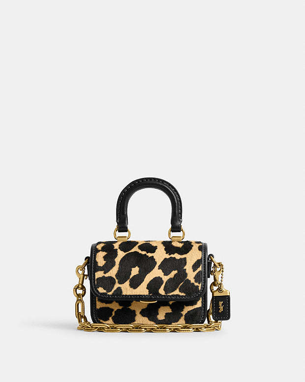 Rogue Top Handle 12 In Haircalf With Leopard Print