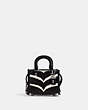 COACH®,ROGUE 12 IN HAIRCALF WITH ZEBRA PRINT,Haircalf Leather,Mini,Silver/Zebra,Front View