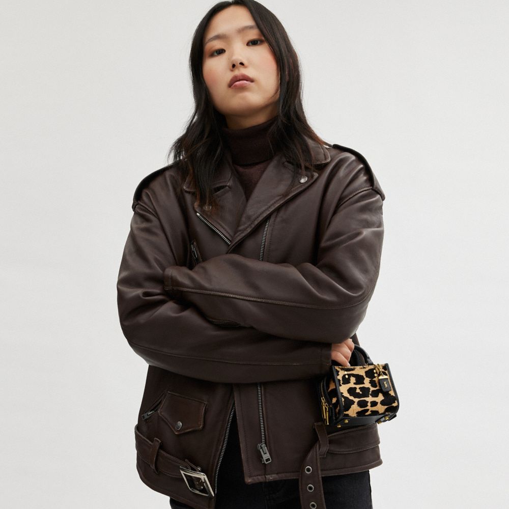 COACH®,Rogue Bag 12 In Haircalf With Leopard Print,,Scale View