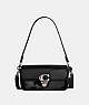 COACH®,STUDIO BAGUETTE BAG WITH SEQUINS,Calf Leather,Silver/Black,Front View