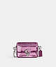 COACH®,STUDIO 12 WITH SEQUINS,Calf Leather,Mini,Silver/Dark Magenta,Front View