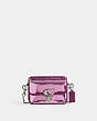 COACH®,STUDIO 12 WITH SEQUINS,Calf Leather,Mini,Silver/Dark Magenta,Front View