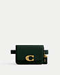 COACH®,BANDIT CARD CASE BELT BAG,Leather,Mini,Brass/Amazon Green,Front View