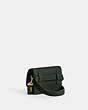 COACH®,BANDIT CARD CASE BELT BAG,Leather,Mini,Brass/Amazon Green,Angle View