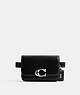 COACH®,BANDIT CARD CASE BELT BAG,Leather,Silver/Black,Front View