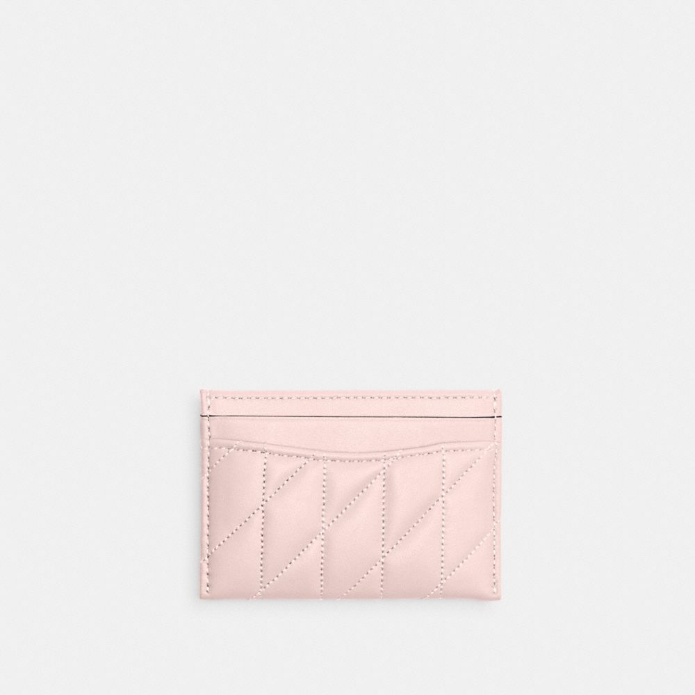 COACH®,ÉTUI-CARTES ESSENTIAL AVEC MATELASSAGE COUSSINÉ,Cuir nappa,Laiton/Rose Fard,Back View