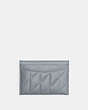 COACH®,ESSENTIAL CARD CASE WITH PILLOW QUILTING,Nappa leather,Silver/Grey Blue,Back View
