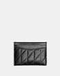 COACH®,ESSENTIAL CARD CASE WITH PILLOW QUILTING,Nappa leather,Pewter/Black,Back View