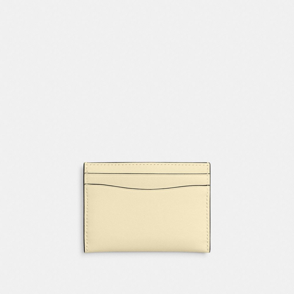 COACH®,Essential Card Case,Calfskin Leather,Card Case,Metal,Logo,Casual,,Back View