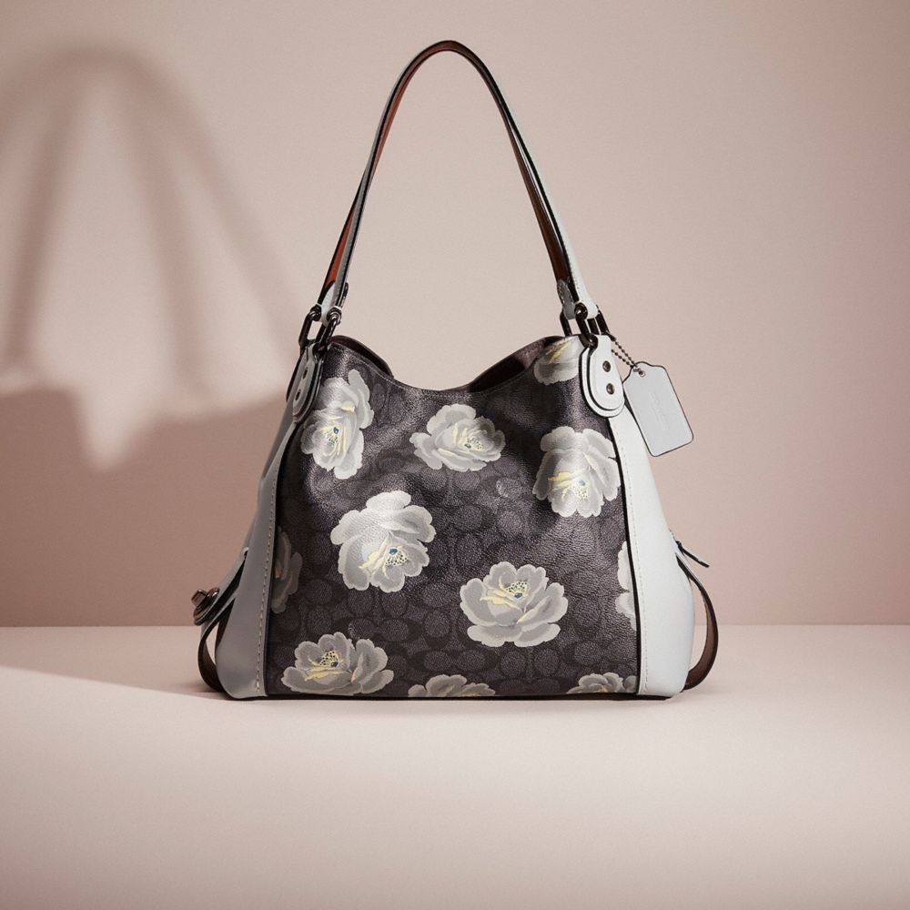 Rose print sale coach bag