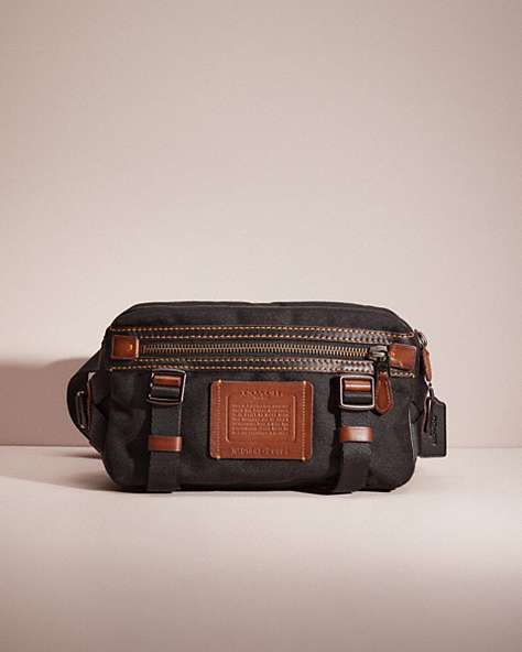 COACH®,RESTORED UTILITY PACK,Refined Calf Leather,Small,Black Copper/Black,Front View
