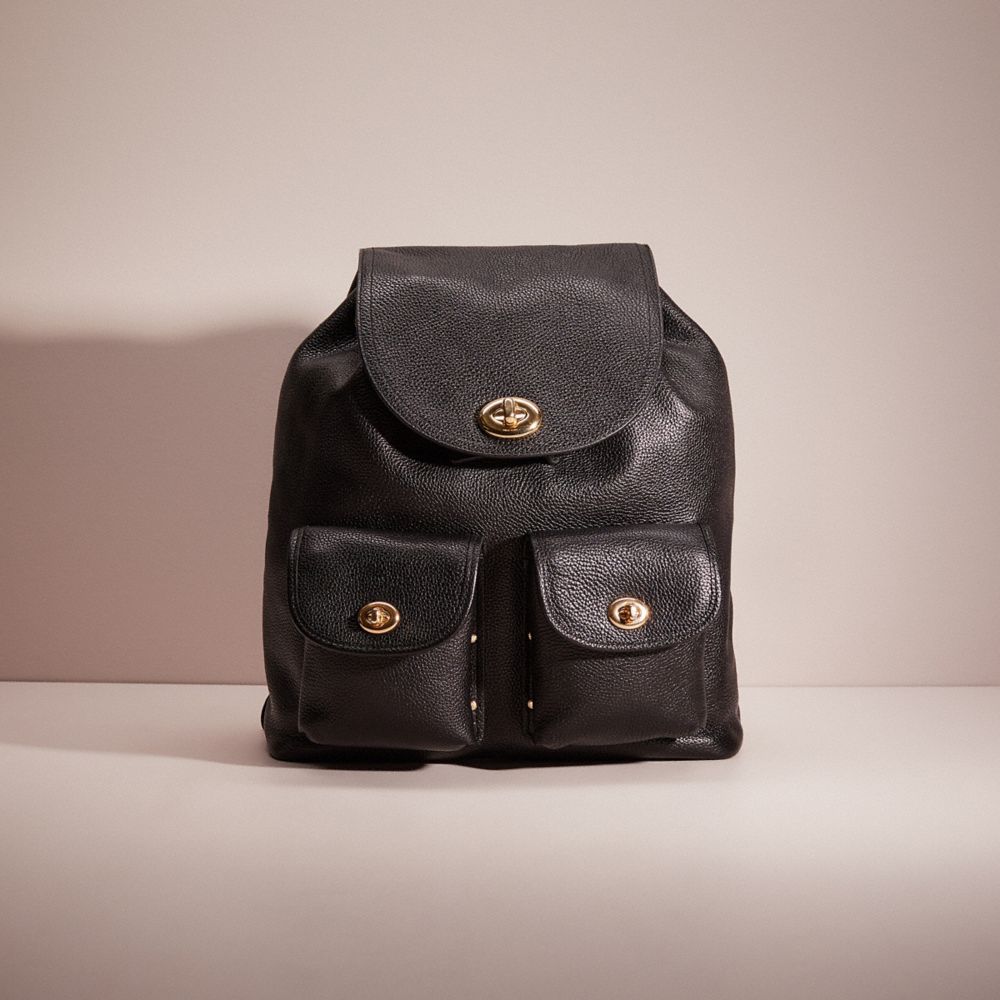 Coach mini hotsell turnlock rucksack black