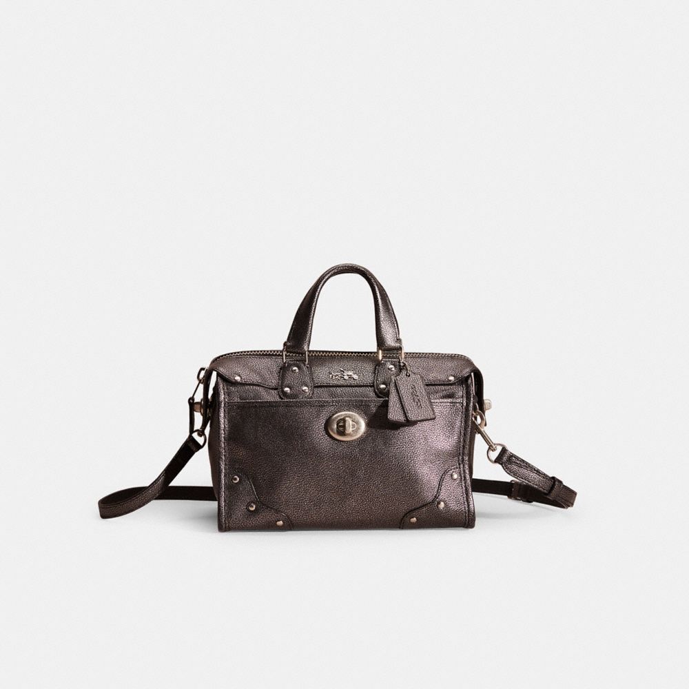 Coach Restored Rhyder 24 Satchel In Gray
