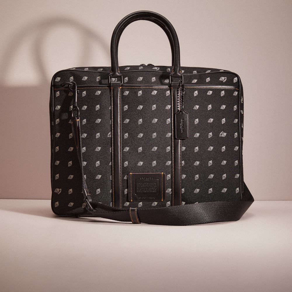 COACH®,Restored Metropolitan Slim Brief With Dot Diamond Print,,Front View