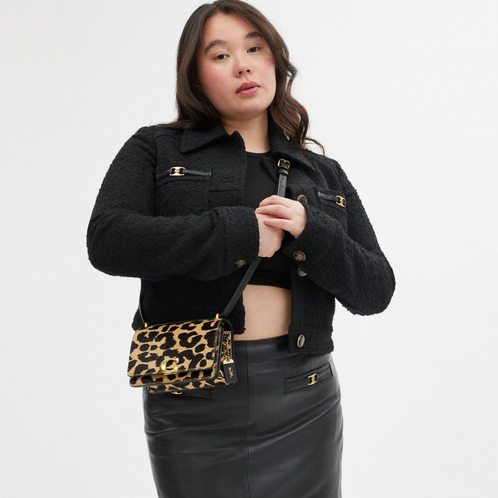 COACH®,Bandit Crossbody Bag In Haircalf With Leopard Print,