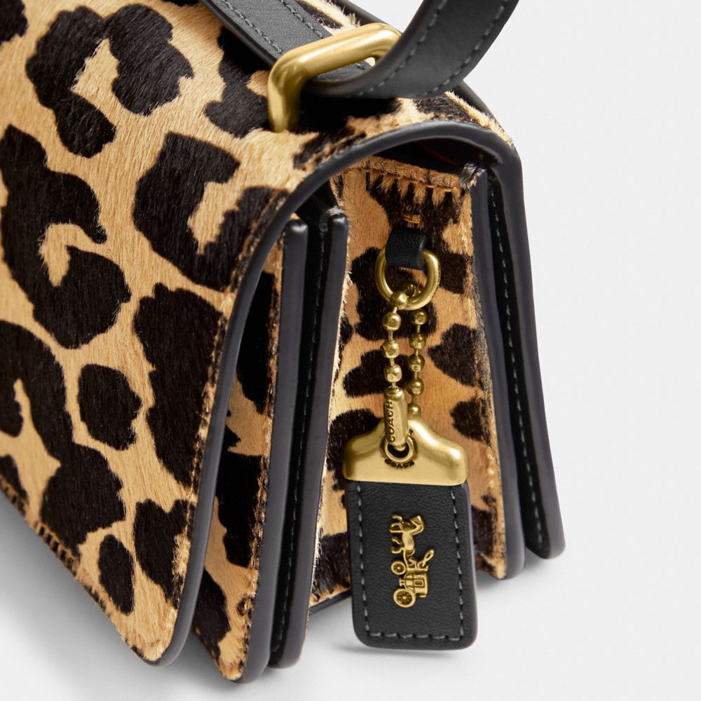 Leopard Print Fold-Over Crossbody/Clutch Bag