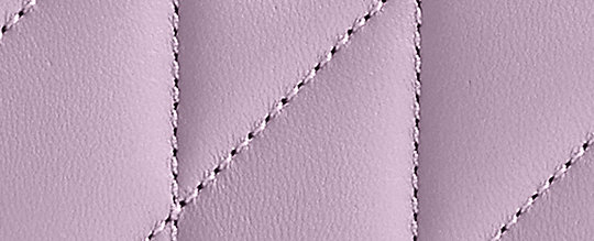 COACH®,SMALL ZIP AROUND CARD CASE WITH PILLOW QUILTING,Nappa leather,Mini,Silver/Soft Purple