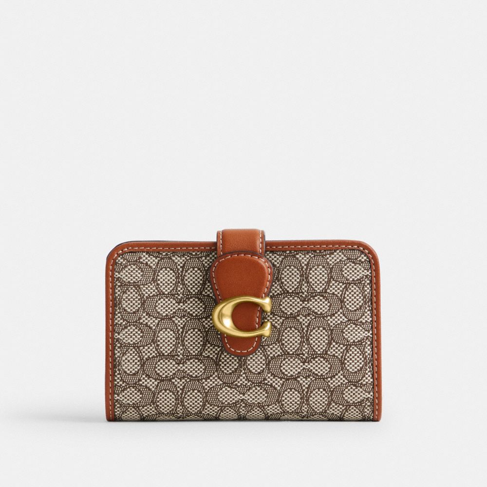 Coach Mini Signature Jacquard Tabby Wallet - B/cocoa B