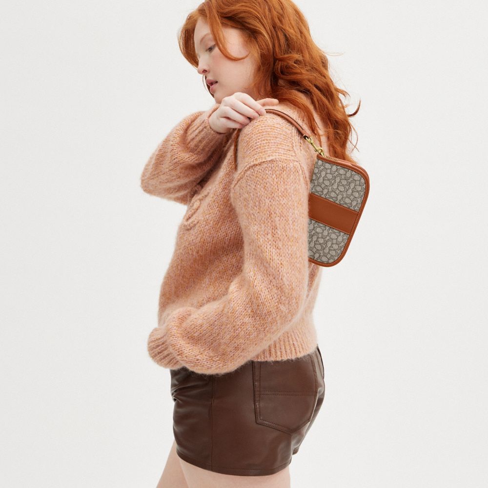 COACH®,Swinger Bag 20 In Micro Signature Jacquard,,Detail View