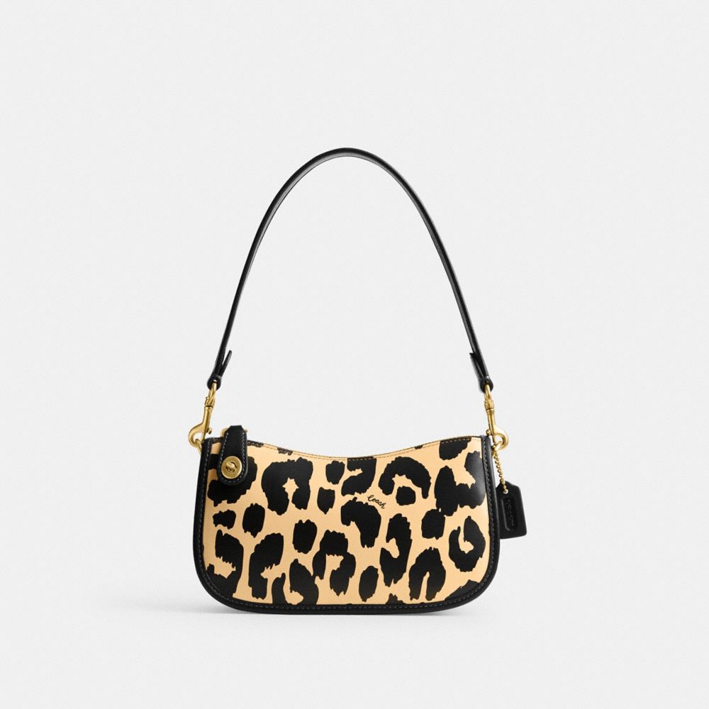 COACH®,Swinger Bag 20 With Leopard Print,,Front View