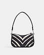 COACH®,SWINGER BAG 20 WITH ZEBRA PRINT,Refined Calf Leather,Small,Silver/Zebra,Back View