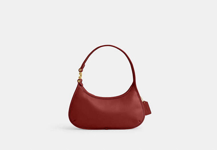 COACH®,EVE SHOULDER BAG,Medium,Brass/Enamel Red,Front View image number 0