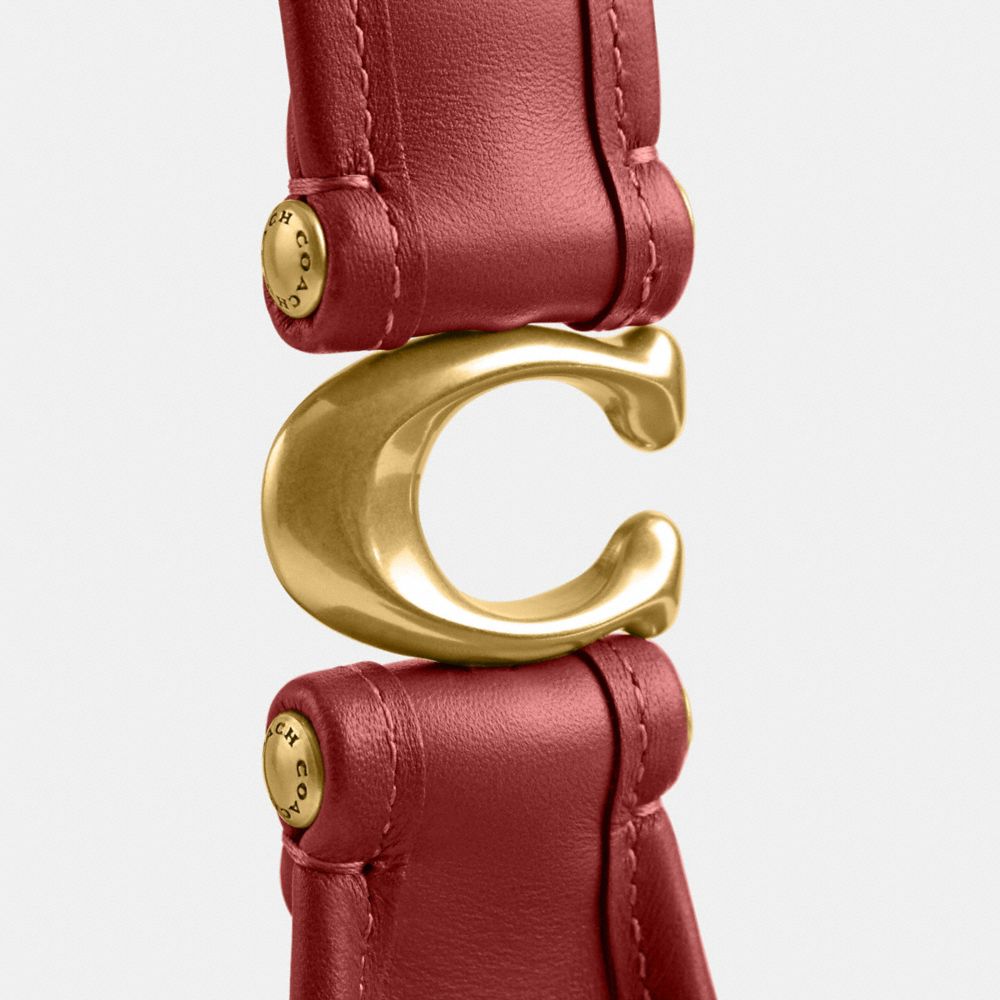 COACH®,Eve Shoulder Bag,Leather,Shoulder Bag,Metal,Logo,Day Party,,Closer View