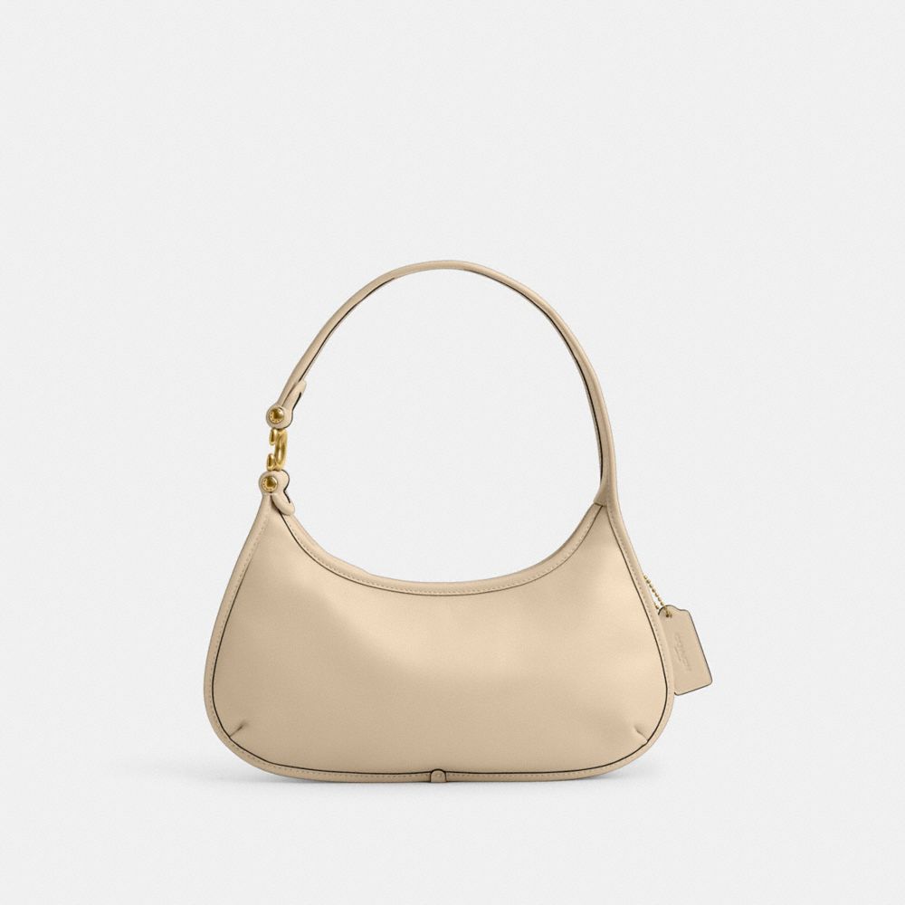 COACH®,EVE SHOULDER BAG,Glovetan Leather,Medium,Brass/Ivory,Front View