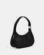 COACH®,EVE SHOULDER BAG,Glovetan Leather,Medium,Silver/Black,Angle View