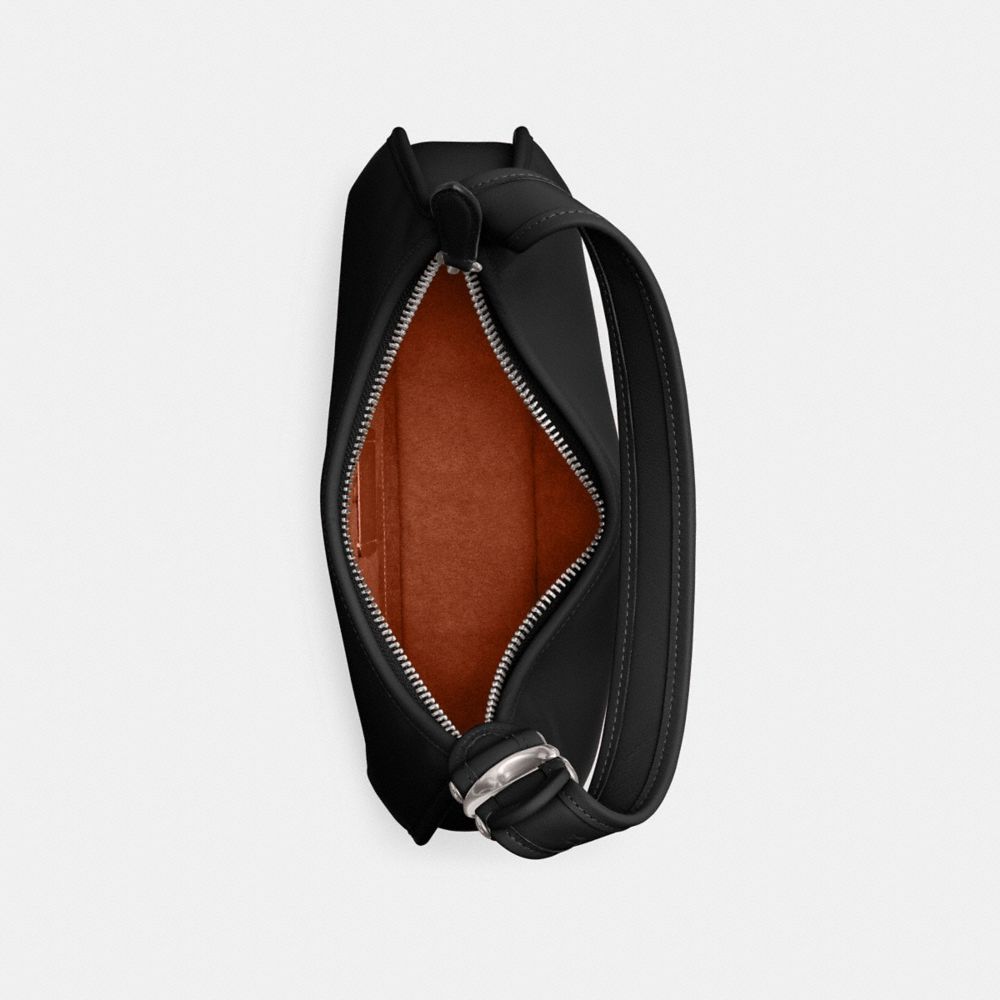 COACH®,Eve Shoulder Bag,Leather,Shoulder Bag,Logo,Metal,Day Party,Black,Inside View,Top View