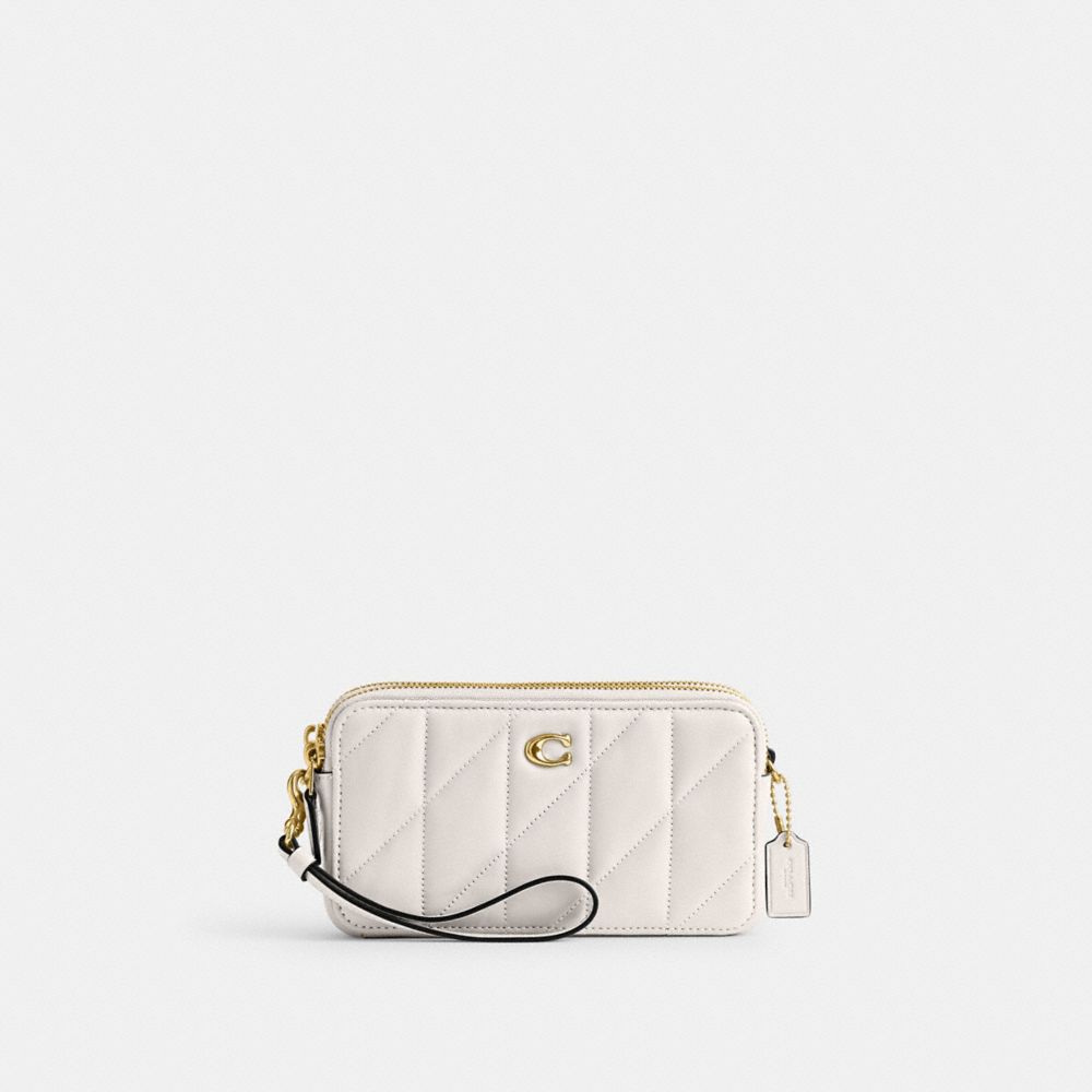 COACH®,KIRA CROSSBODY BAG WITH PILLOW QUILTING,Nappa leather,Mini,Brass/Chalk,Front View