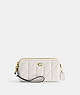 COACH®,KIRA CROSSBODY WITH PILLOW QUILTING,Nappa leather,Mini,Brass/Chalk,Front View