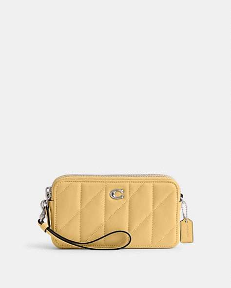 COACH®,KIRA CROSSBODY BAG WITH PILLOW QUILTING,Nappa leather,Mini,Silver/Hay,Front View