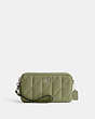 COACH®,KIRA CROSSBODY BAG WITH PILLOW QUILTING,Nappa leather,Mini,Light Antique Nickel/Moss,Front View