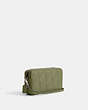 COACH®,KIRA CROSSBODY BAG WITH PILLOW QUILTING,Nappa leather,Mini,Light Antique Nickel/Moss,Angle View