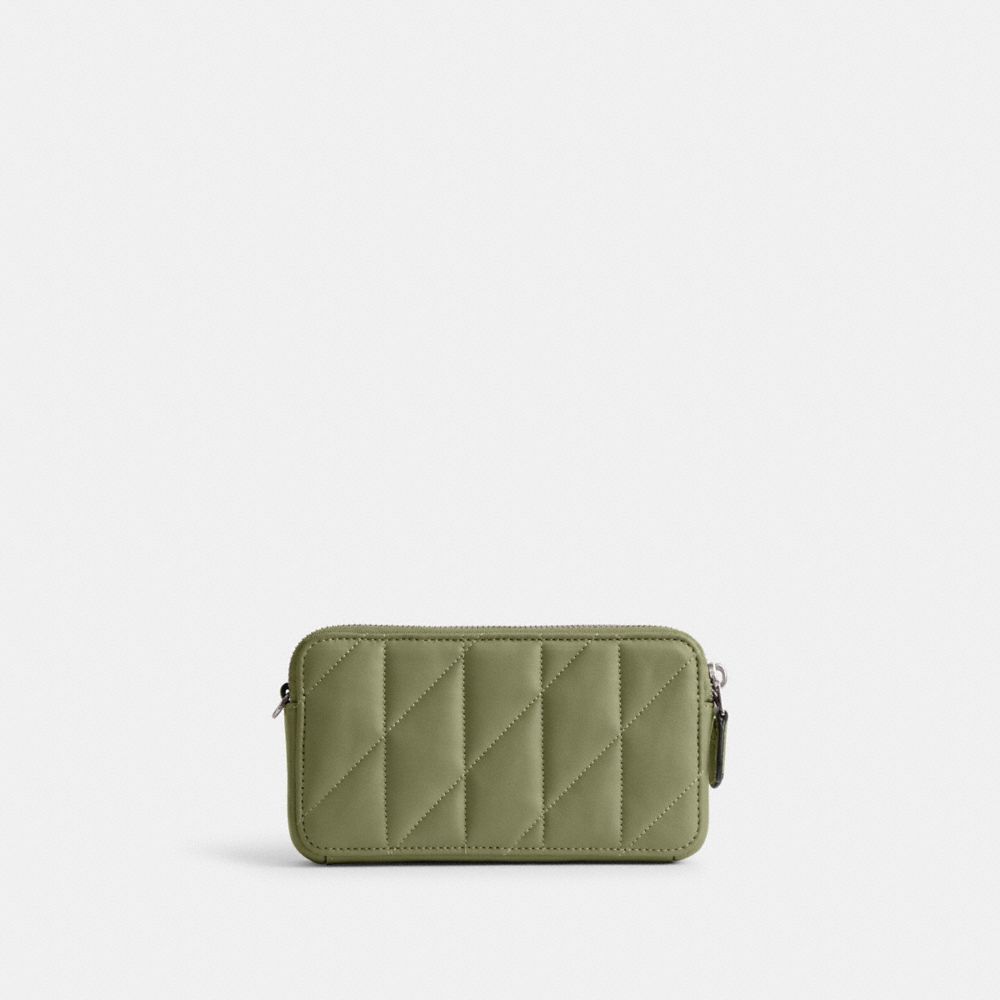 COACH®,KIRA CROSSBODY BAG WITH PILLOW QUILTING,Nappa leather,Mini,Light Antique Nickel/Moss,Back View