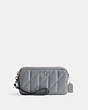 COACH®,KIRA CROSSBODY BAG WITH PILLOW QUILTING,Nappa leather,Mini,Silver/Grey Blue,Front View