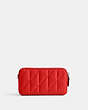 COACH®,KIRA CROSSBODY WITH PILLOW QUILTING,Nappa leather,Mini,Silver/Sport Red,Back View