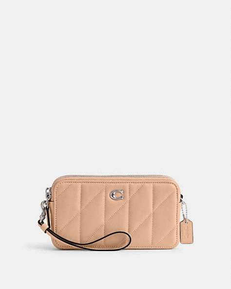 COACH®,KIRA CROSSBODY BAG WITH PILLOW QUILTING,Nappa leather,Mini,Silver/Buff,Front View