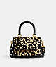 COACH®,ROGUE TOP HANDLE IN HAIRCALF WITH LEOPARD PRINT,Haircalf Leather,Medium,Brass/Leopard,Front View